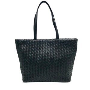 On 34th Black Woven Tote Bag